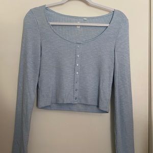 PacSun, small, long-sleeve light blue top